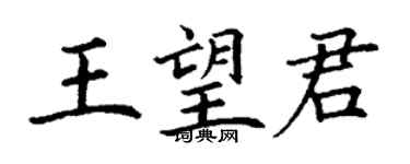 丁謙王望君楷書個性簽名怎么寫