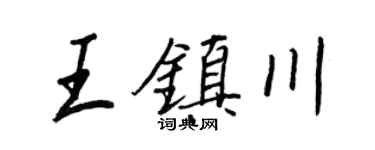 王正良王鎮川行書個性簽名怎么寫