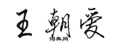 駱恆光王朝愛行書個性簽名怎么寫