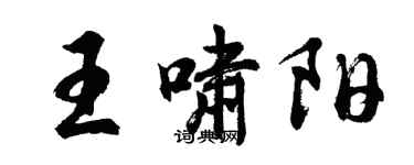 胡問遂王嘯陽行書個性簽名怎么寫