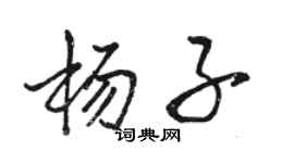 駱恆光楊子行書個性簽名怎么寫