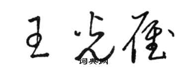 駱恆光王光雁草書個性簽名怎么寫