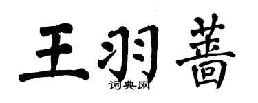 翁闓運王羽薔楷書個性簽名怎么寫