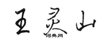 駱恆光王靈山行書個性簽名怎么寫