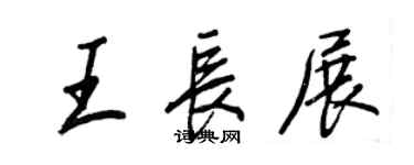王正良王長展行書個性簽名怎么寫