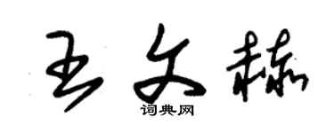 朱錫榮王文赫草書個性簽名怎么寫