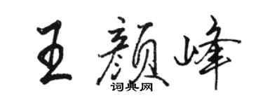駱恆光王顏峰行書個性簽名怎么寫