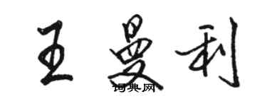 駱恆光王曼利行書個性簽名怎么寫