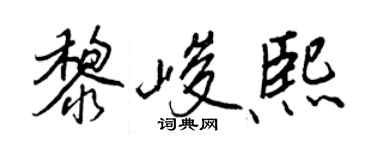 王正良黎峻熙行書個性簽名怎么寫