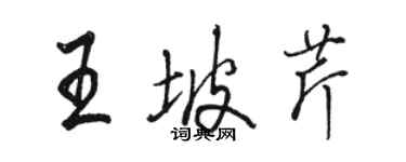 駱恆光王坡芹行書個性簽名怎么寫