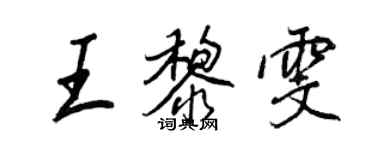 王正良王黎雯行書個性簽名怎么寫