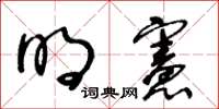 王冬齡明憲草書怎么寫