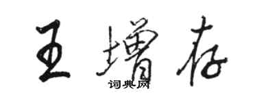 駱恆光王增存行書個性簽名怎么寫