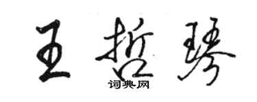 駱恆光王哲琴行書個性簽名怎么寫