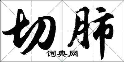 胡問遂切肺行書怎么寫