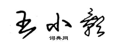 朱錫榮王小影草書個性簽名怎么寫