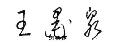 駱恆光王墨泉草書個性簽名怎么寫