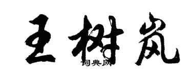 胡問遂王樹嵐行書個性簽名怎么寫