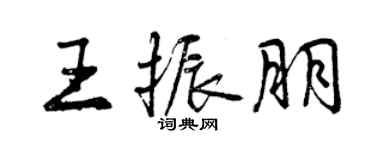 曾慶福王振朋行書個性簽名怎么寫