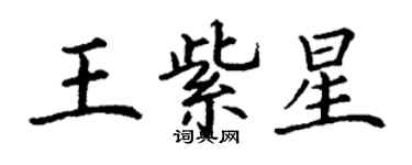 丁謙王紫星楷書個性簽名怎么寫