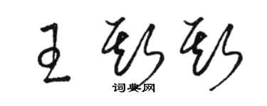 駱恆光王斯斯草書個性簽名怎么寫