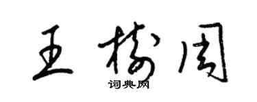 梁錦英王樹周草書個性簽名怎么寫