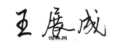 駱恆光王展成行書個性簽名怎么寫