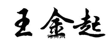 胡問遂王金起行書個性簽名怎么寫