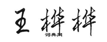 駱恆光王樺樺行書個性簽名怎么寫
