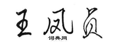 駱恆光王鳳貞行書個性簽名怎么寫
