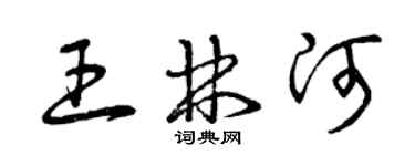 曾慶福王林河草書個性簽名怎么寫