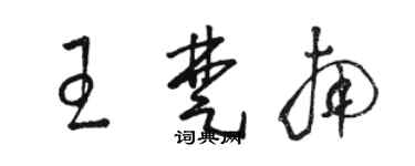 駱恆光王楚南草書個性簽名怎么寫