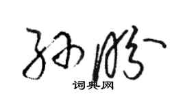 駱恆光孫盼草書個性簽名怎么寫