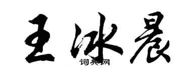 胡問遂王冰晨行書個性簽名怎么寫