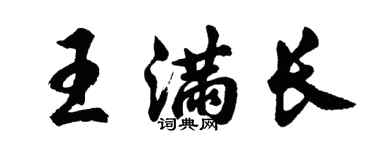 胡問遂王滿長行書個性簽名怎么寫