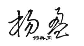 駱恆光楊盈草書個性簽名怎么寫