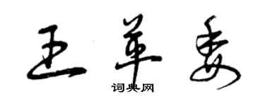 曾慶福王革委草書個性簽名怎么寫