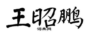 翁闓運王昭鵬楷書個性簽名怎么寫