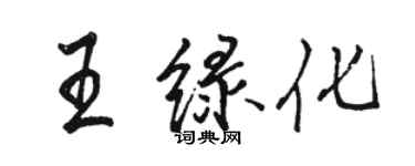 駱恆光王綠化行書個性簽名怎么寫