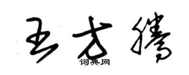 朱錫榮王方騰草書個性簽名怎么寫