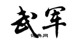 胡問遂武軍行書個性簽名怎么寫