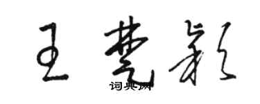 駱恆光王楚穎草書個性簽名怎么寫