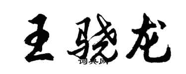 胡問遂王驍龍行書個性簽名怎么寫