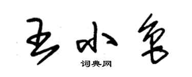 朱錫榮王小魯草書個性簽名怎么寫