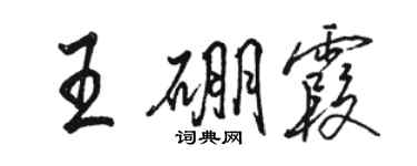 駱恆光王硼霞行書個性簽名怎么寫