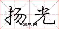 龐中華揚光行書怎么寫