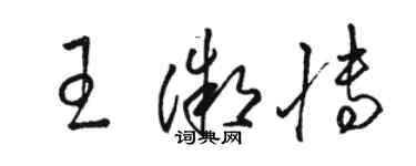 駱恆光王微博草書個性簽名怎么寫