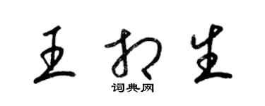 梁錦英王相生草書個性簽名怎么寫