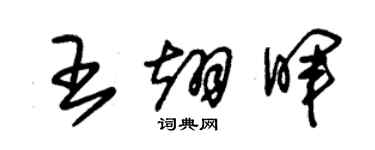 朱錫榮王翊暉草書個性簽名怎么寫