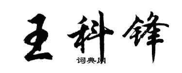 胡問遂王科鋒行書個性簽名怎么寫